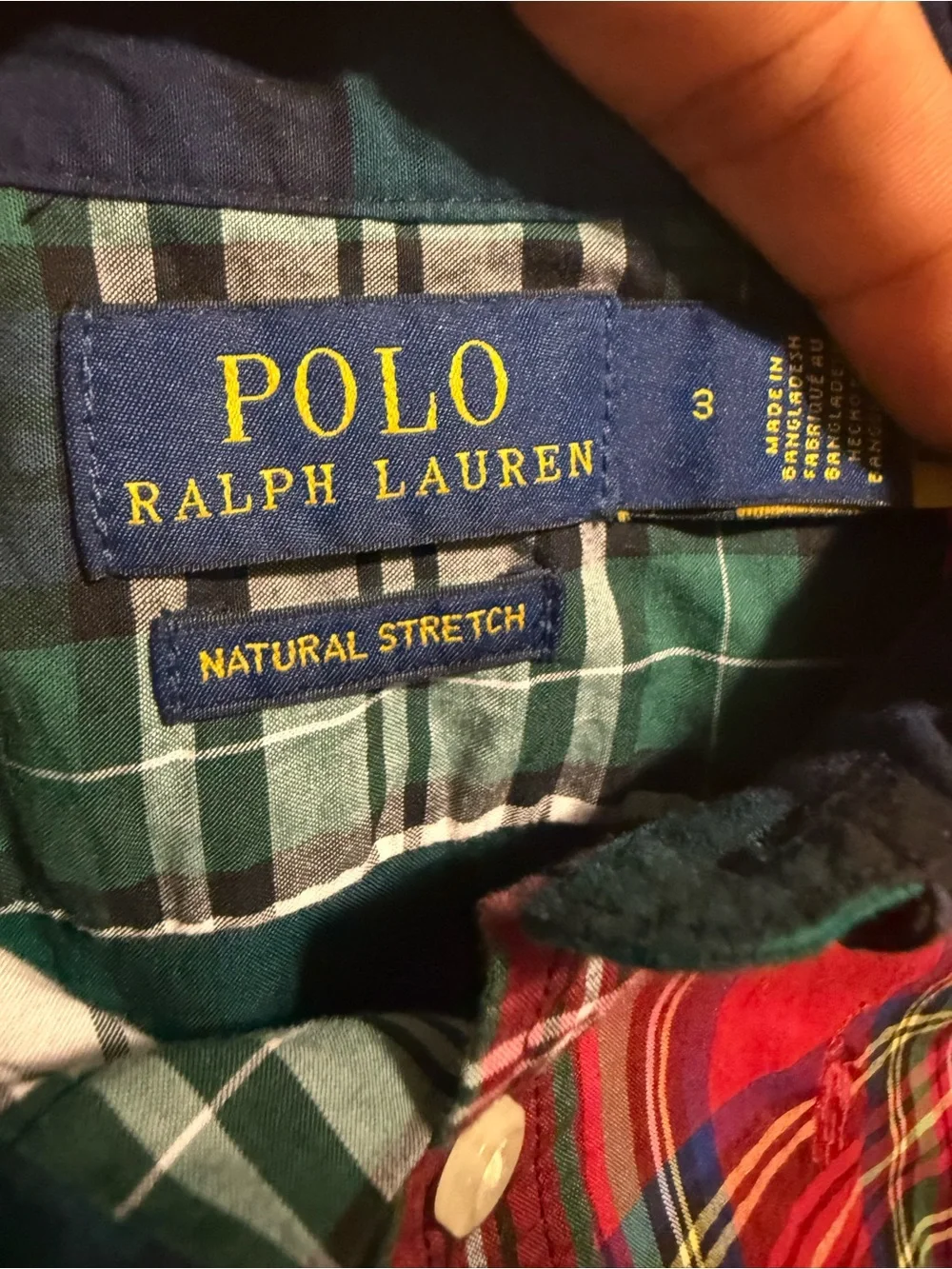 Ralph Lauren Mixed Plaid Button-Front Dress - Red & Green